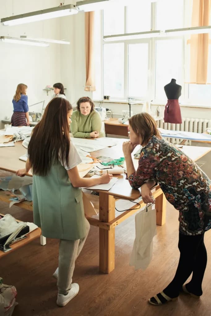 Diseñadoras creativas trabajando